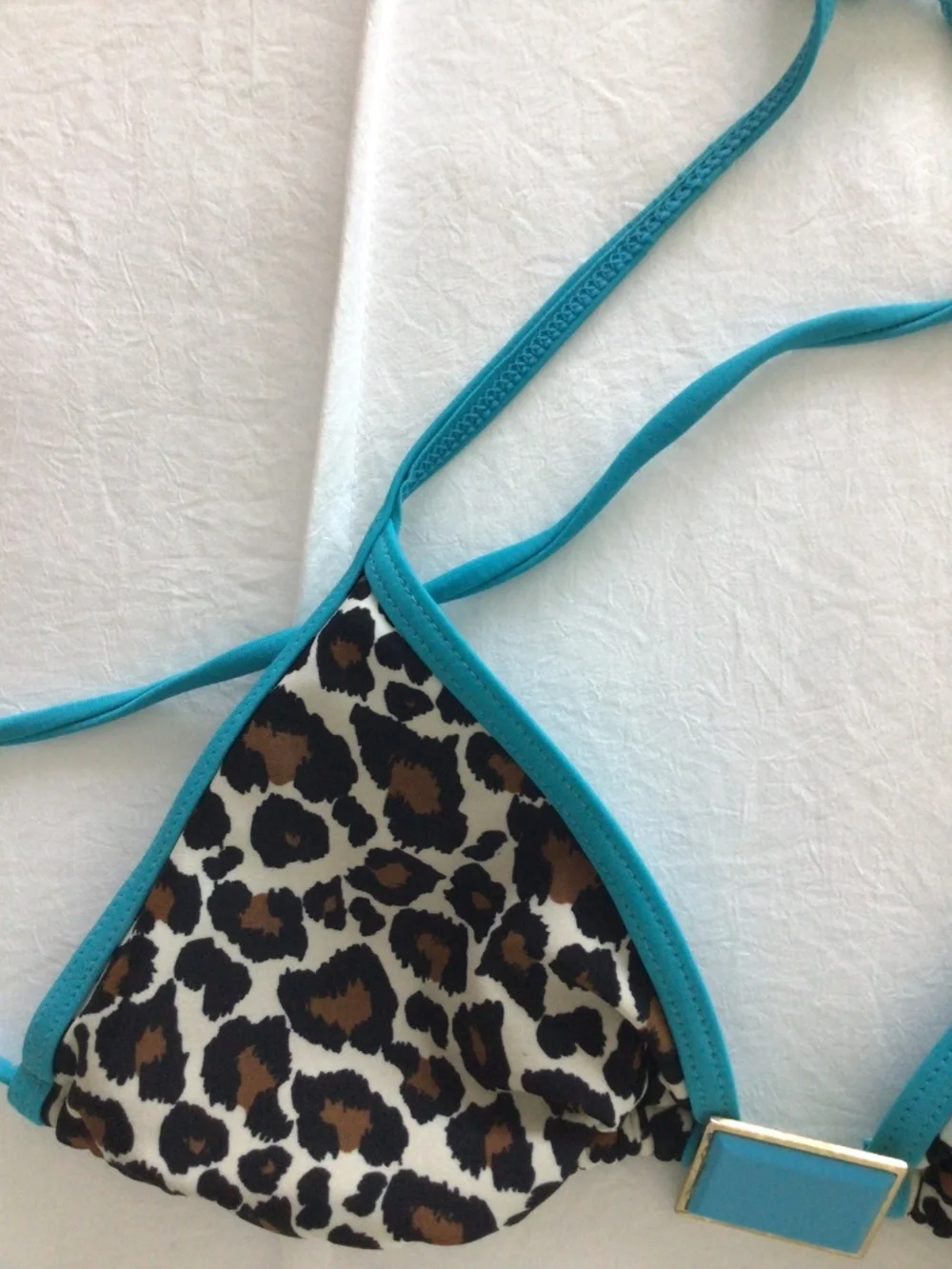 Leopard bikini top